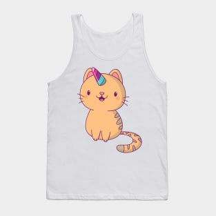 Adorable Tabby | Unicorn Horn Cat Tank Top